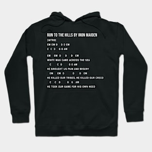 Run to the Hills Chords Lyrics Hoodie